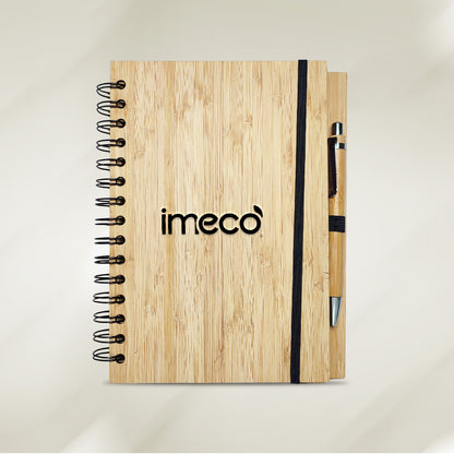 Bamboo Notebook with Pen (A5, Single Line, 100 Pages)