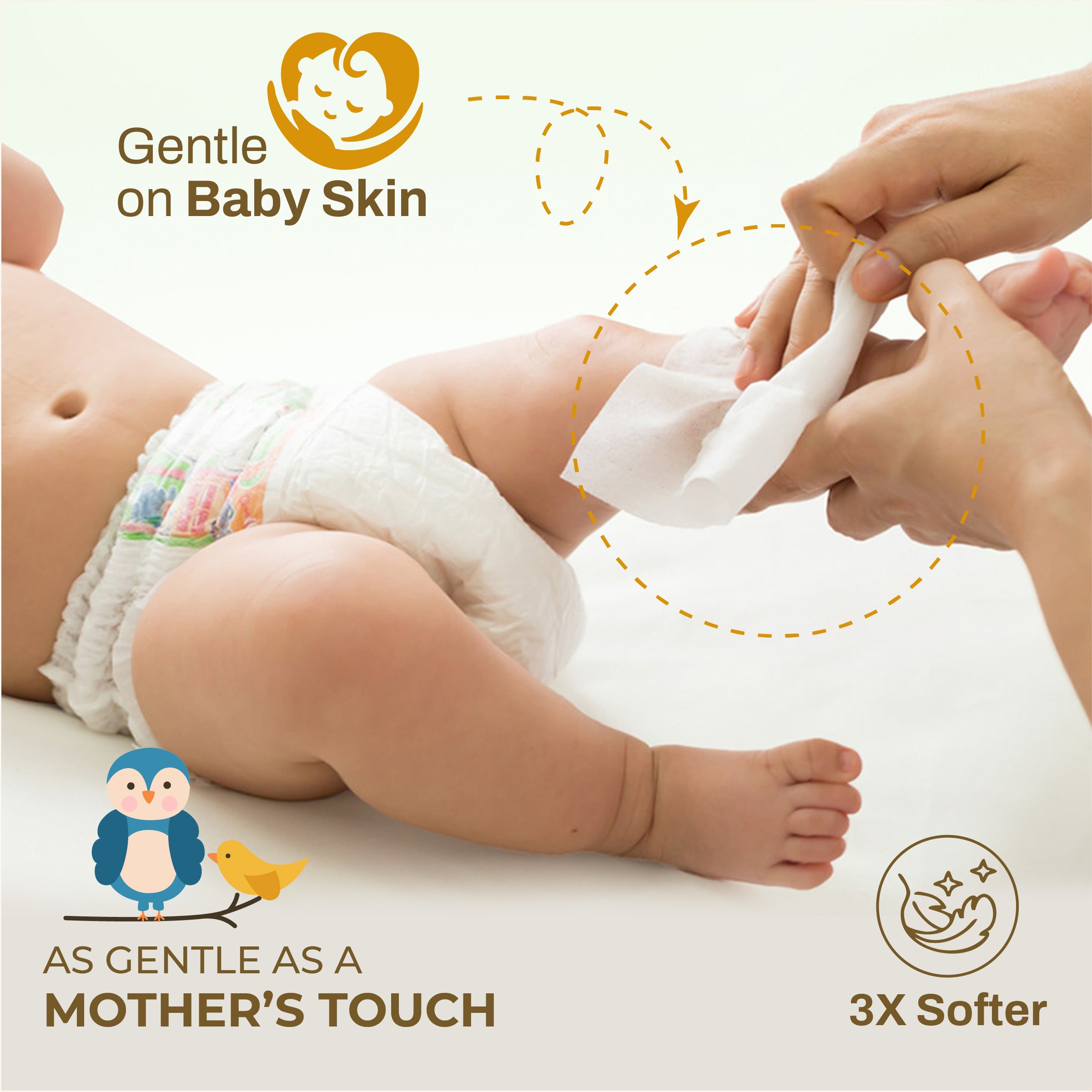 Baby Wet Wipes with Aloe Vera & Bamboo Pulp (72 Pulls)