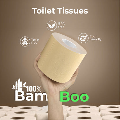 Hypoallergenic Bamboo Toilet Tissue Rolls (160 Pulls)