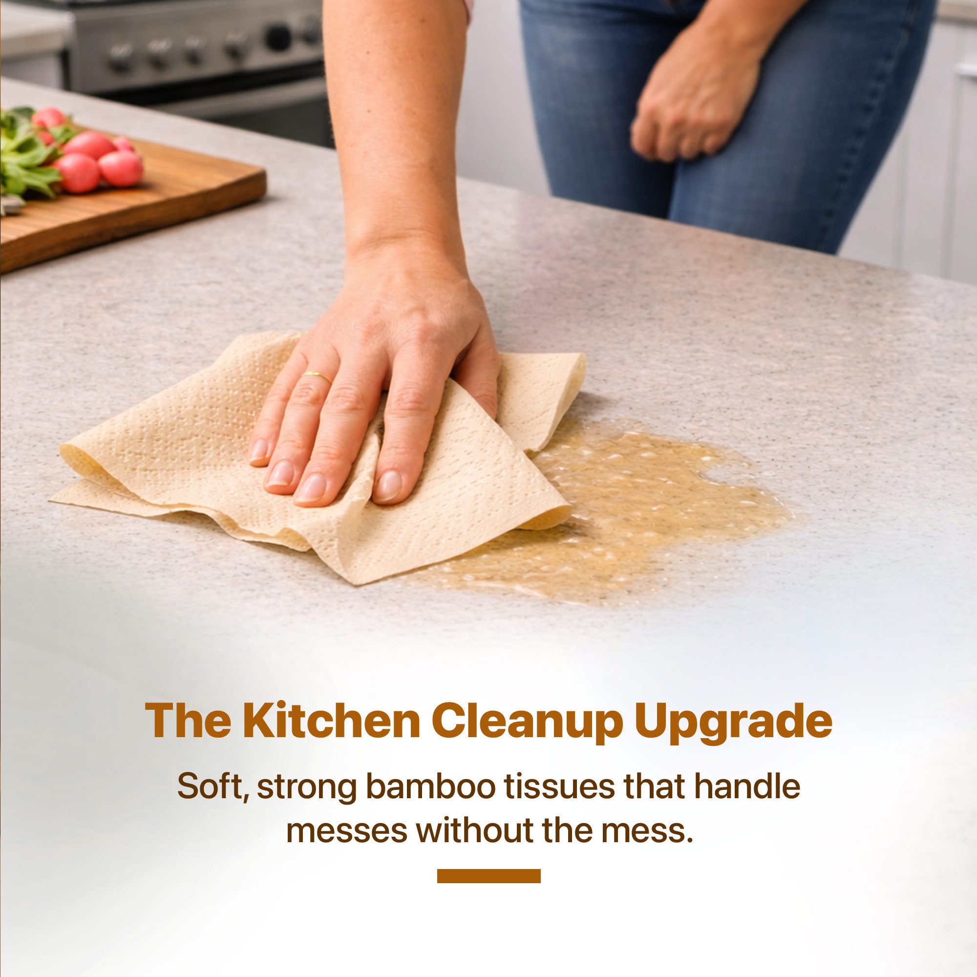 IMECO Bamboo Kitchen Tissues – 2 Ply (60 Pulls, 6 Rolls)