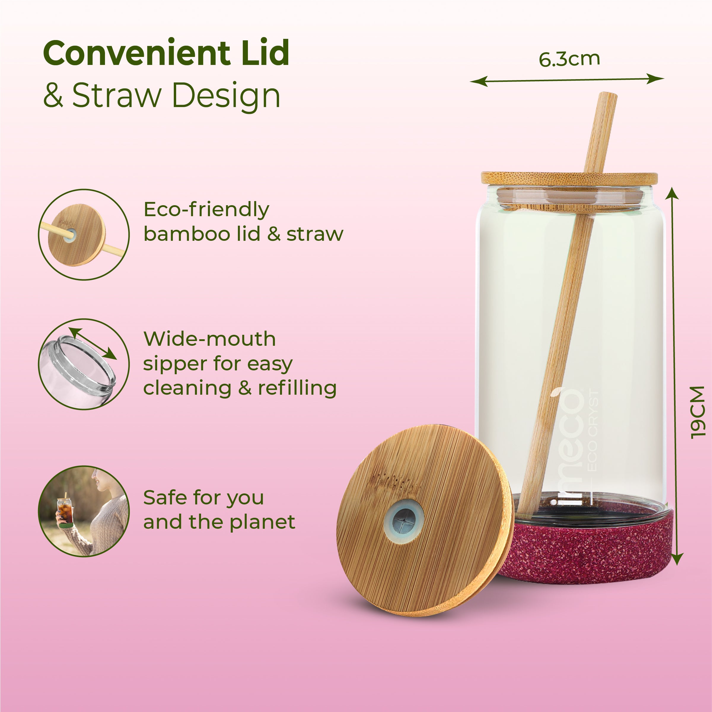 Home Hydration Trio – ECO JAR + ECO SIPPER PRO + ECO CRYST with Free Pocket Tissues - Imeco India