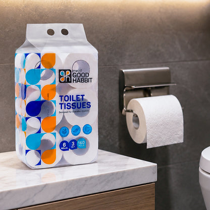 Good Habbit Toilet Tissues – Extra Soft & 3 Ply (160 Pulls) - Imeco India