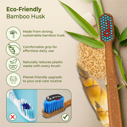 Shared Smile Kit – Tooth Tablets (Mint) + 2 Octa Clean Bamboo Toothbrushes - Imeco India