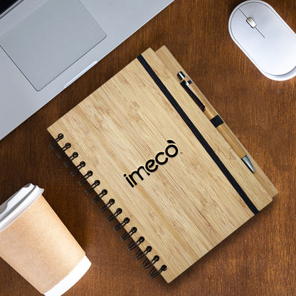 Bamboo Notebook with Pen (A5, Single Line, 100 Pages)