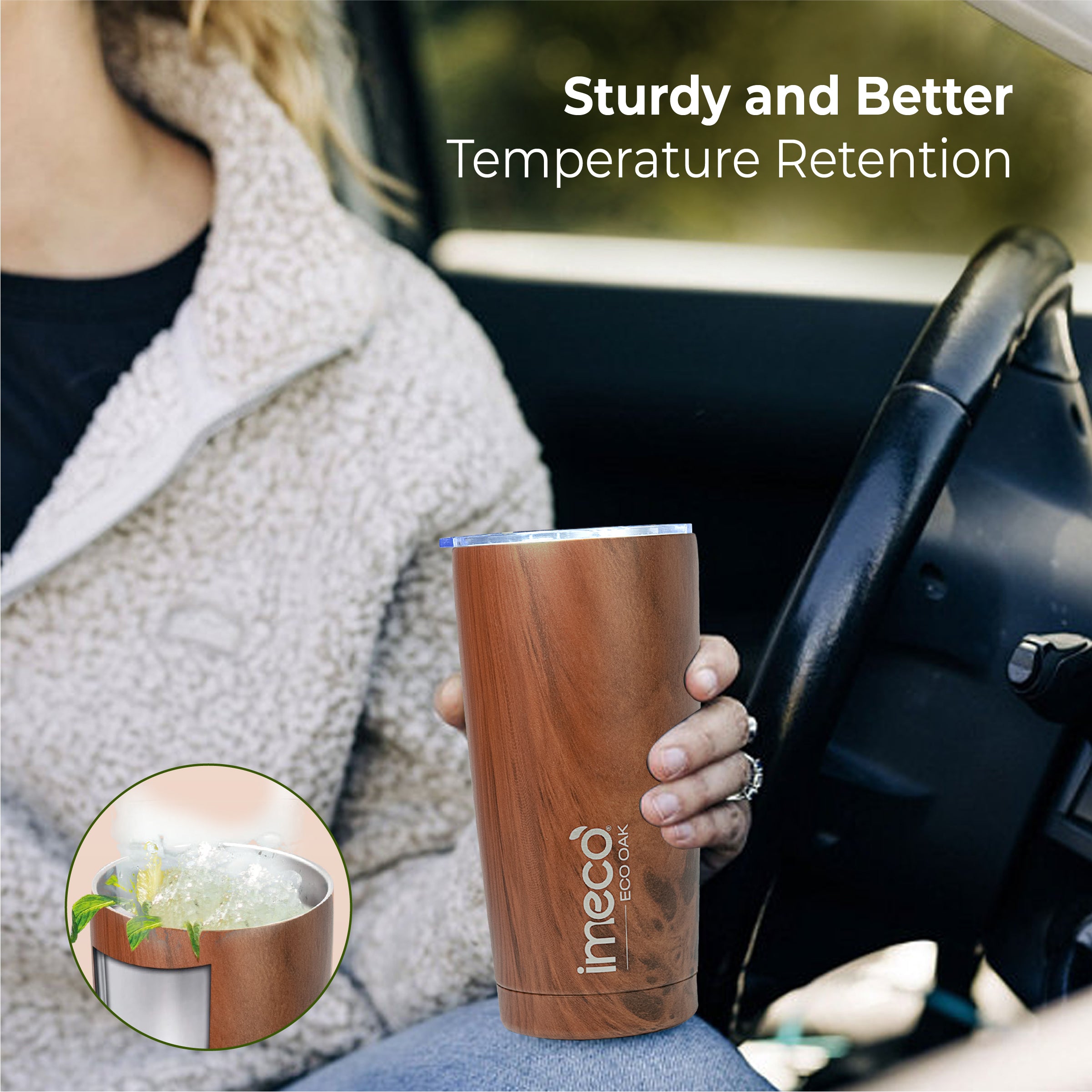 ECO OAK Stainless Steel Water Bottle (600 ml)