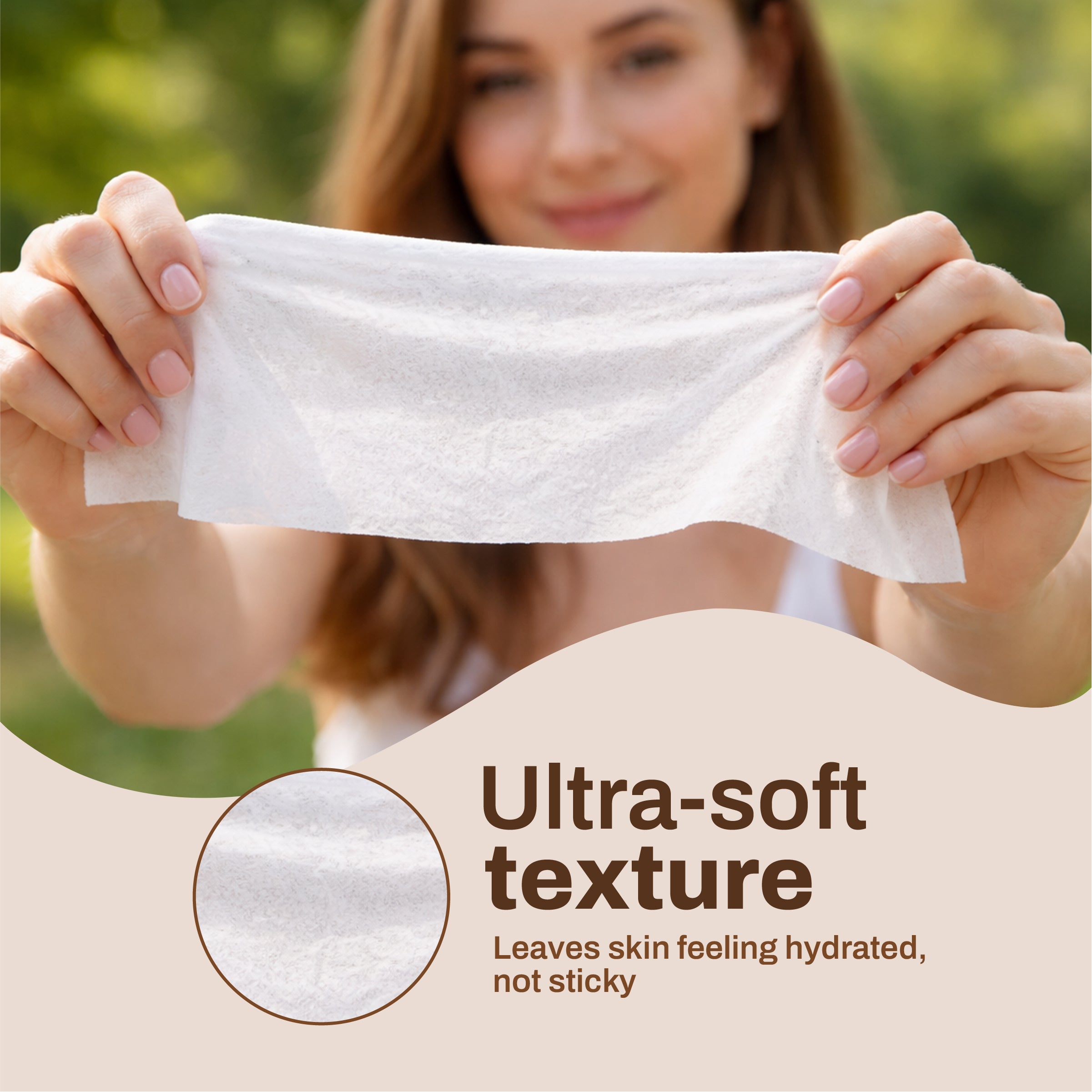 Ultra-soft Wet Wipes with Bamboo Pulp & Aloe Vera (30 Pulls)