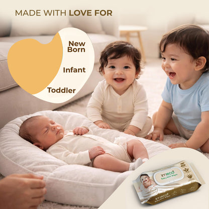 Baby Wet Wipes with Aloe Vera & Bamboo Pulp (72 Pulls)