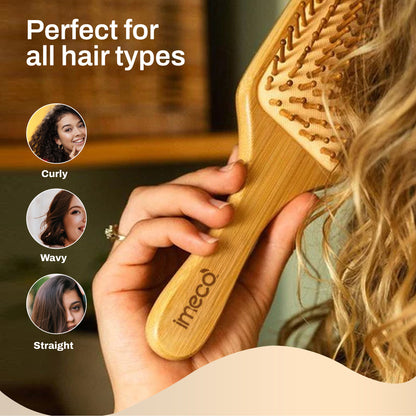Anti-Static Bamboo Paddle Hair Brush