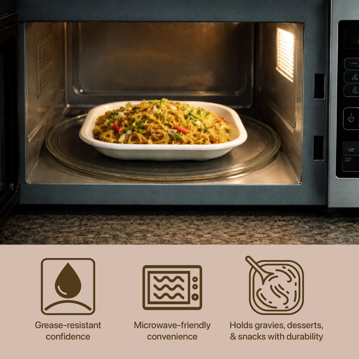 Bamboo Square Disposable Plates (7 Inch) – Pack of 25