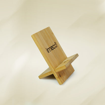 imeco bamboo mobile stand on a white background.