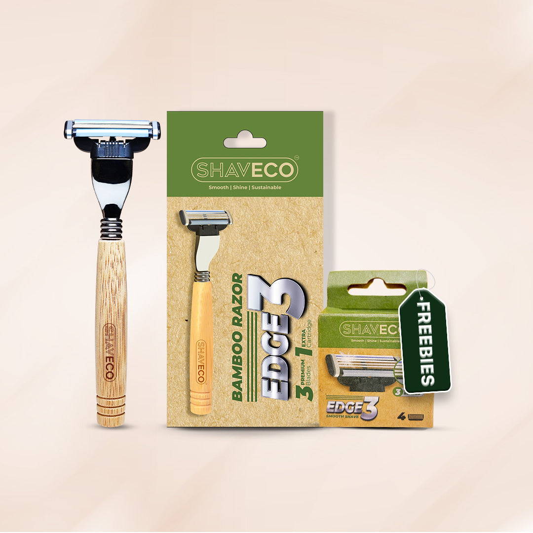 Bamboo Edge 3 Razor for Men with 1 Free Cartridge