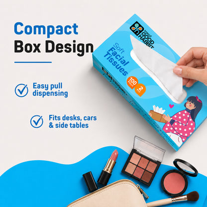 Good Habbit Soft Facial Tissue Box – Extra Soft & 2 Ply (Blue)