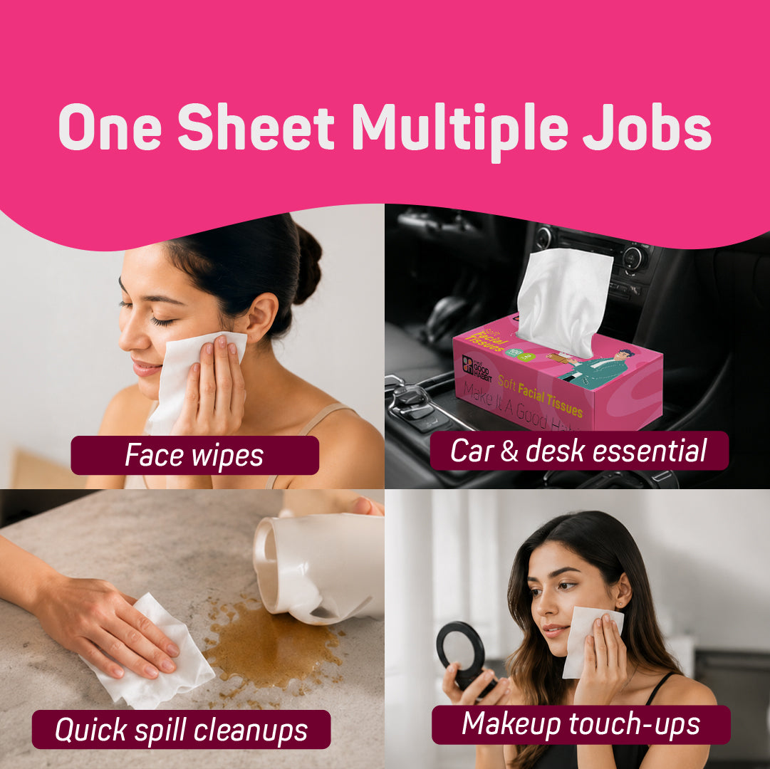 Good Habbit Soft Facial Tissue Box – Extra Soft & 2 Ply (Pink)