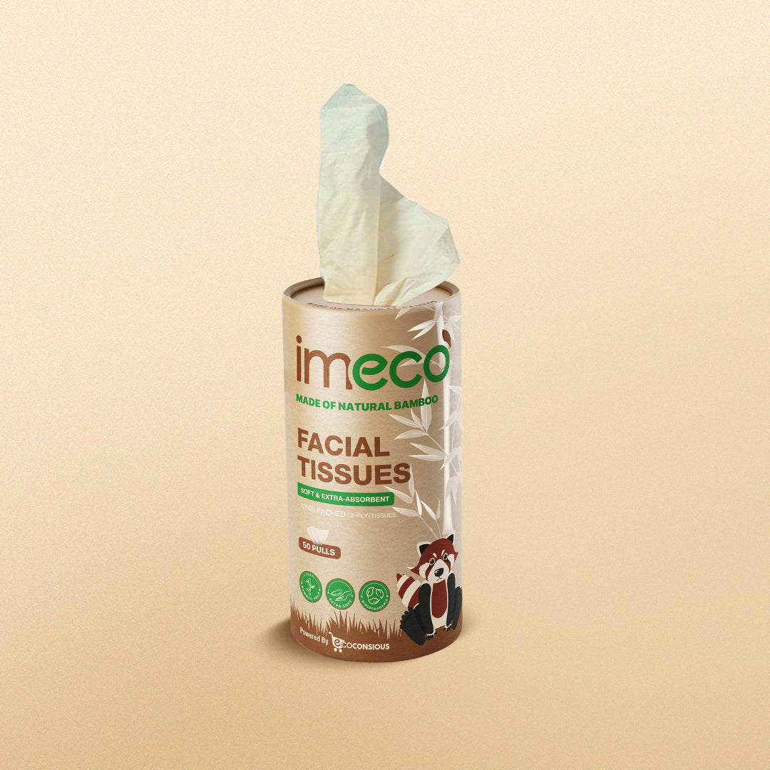 Bamboo Facial Tissues in Cylindrical Box