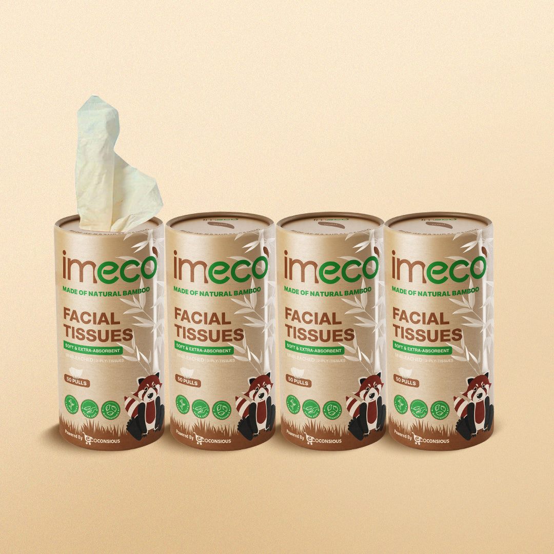 Bamboo Facial Tissues in Cylindrical Box