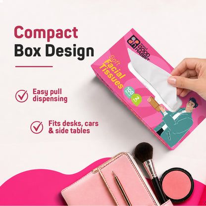 Good Habbit Soft Facial Tissue Box – Extra Soft & 2 Ply (Pink)