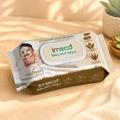 Baby Wet Wipes with Aloe Vera & Bamboo Pulp (72 Pulls)
