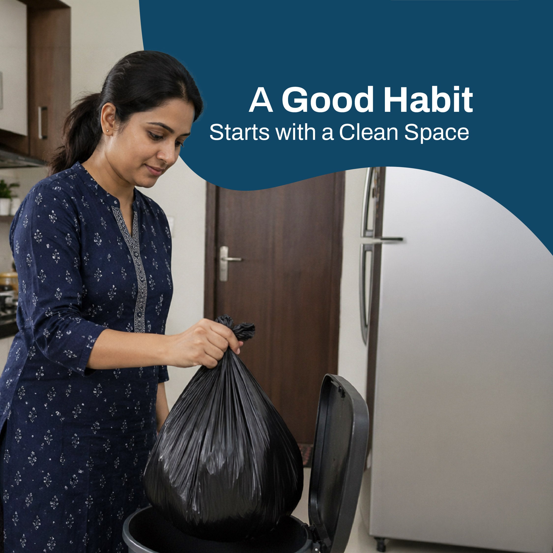 Good Habbit Garbage Bags – Leak Resistant (30 Bags) - Imeco India