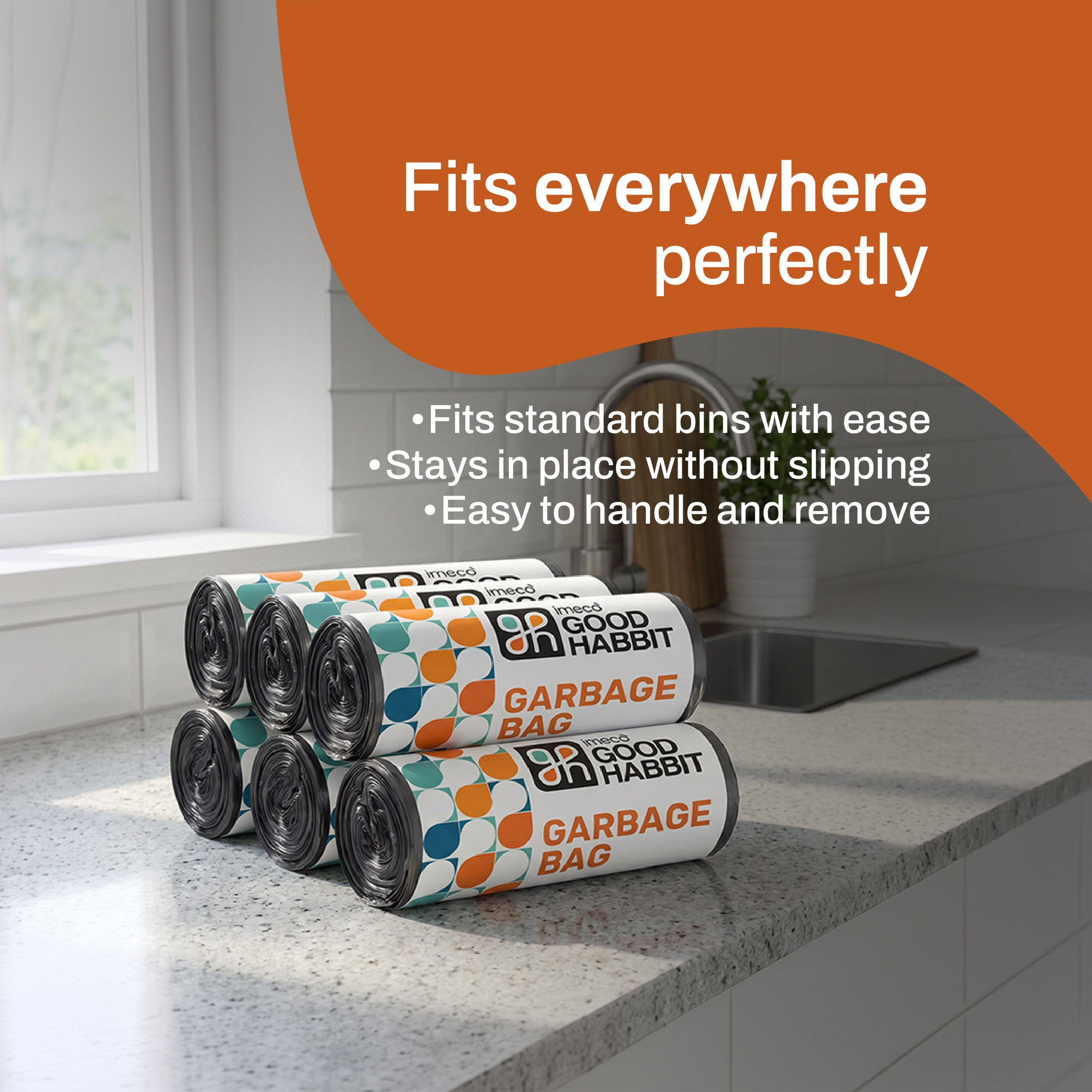 Good Habbit Garbage Bags – Leak Resistant (30 Bags) - Imeco India