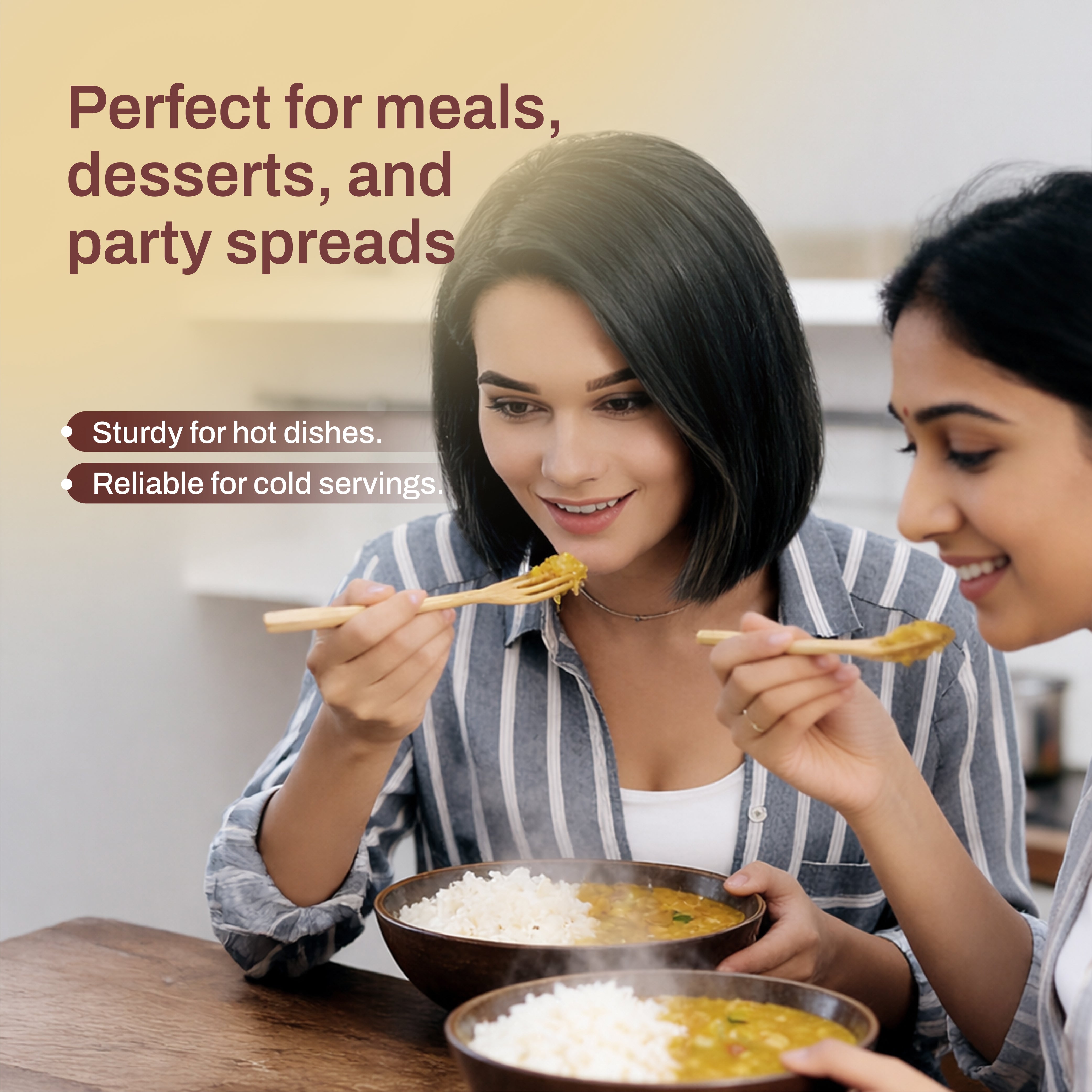 Wooden Disposable Splinter-Free Fork – Pack of 25