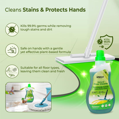 Natural Floor Cleaner – Lemongrass & Basil (1 Litre)