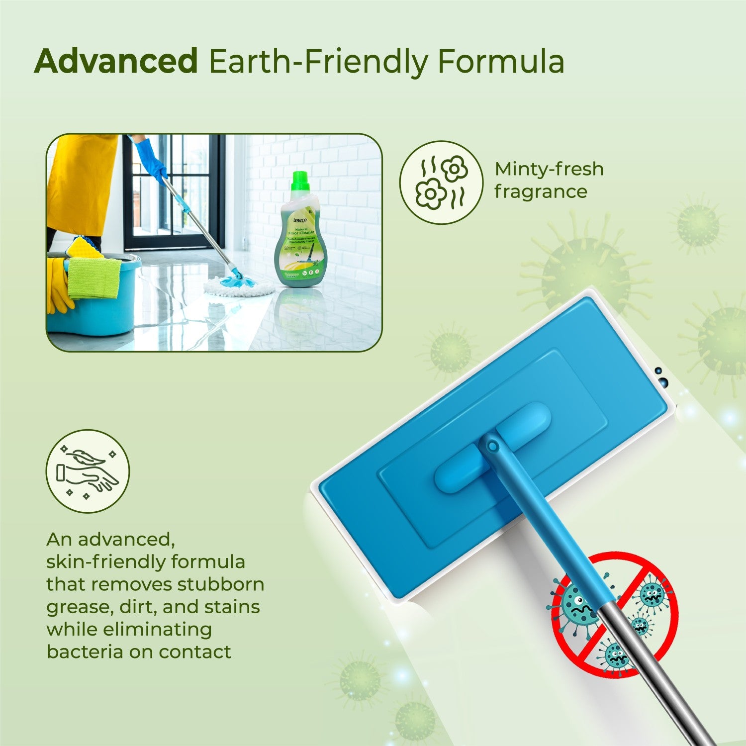 Natural Floor Cleaner – Lemongrass & Basil (1 Litre)