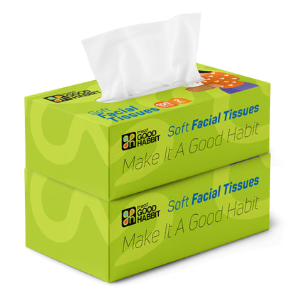 Good Habbit Soft Facial Tissue Box – Extra Soft & 2 Ply (Green)