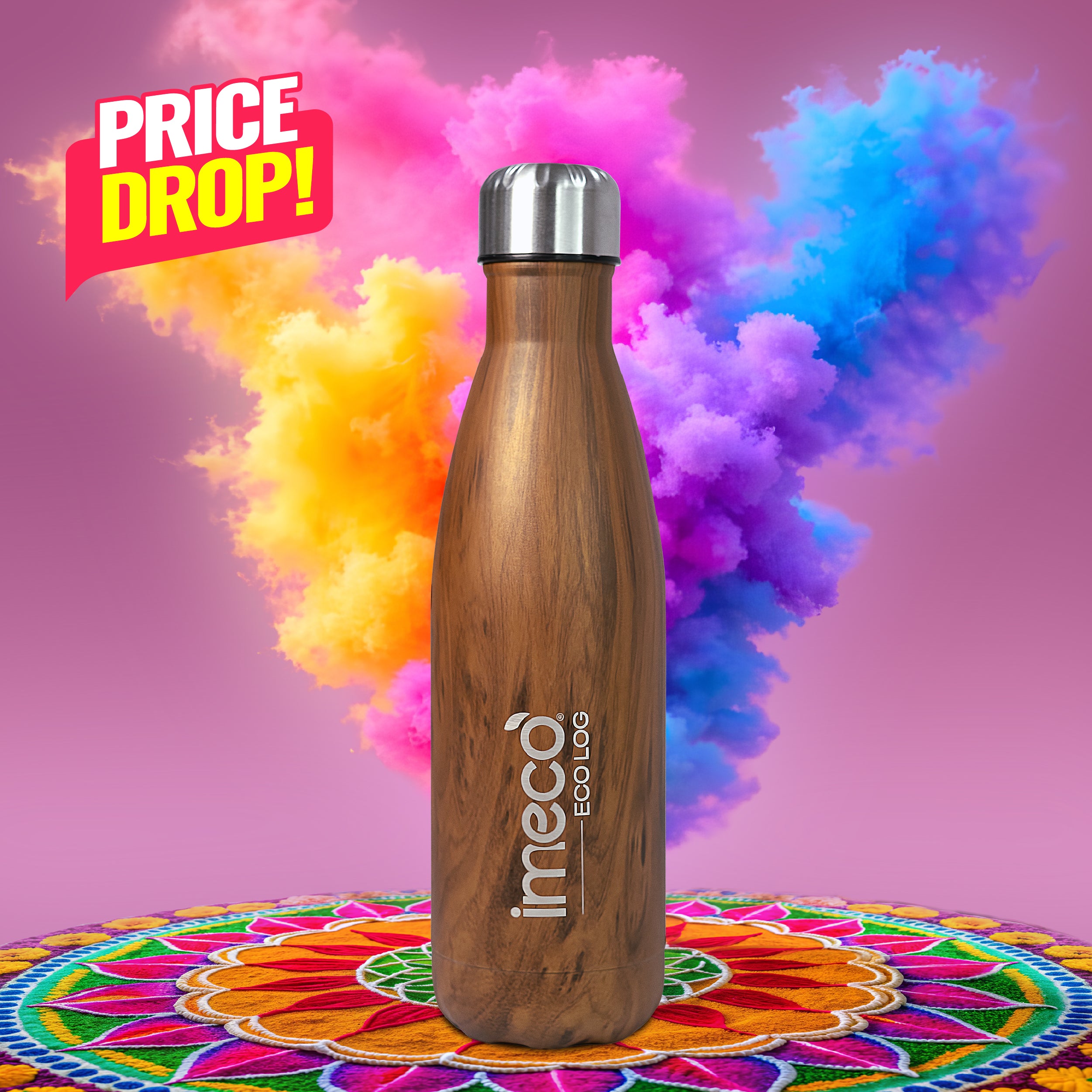 ECO LOG Stainless Steel Water Bottle (500 ml)