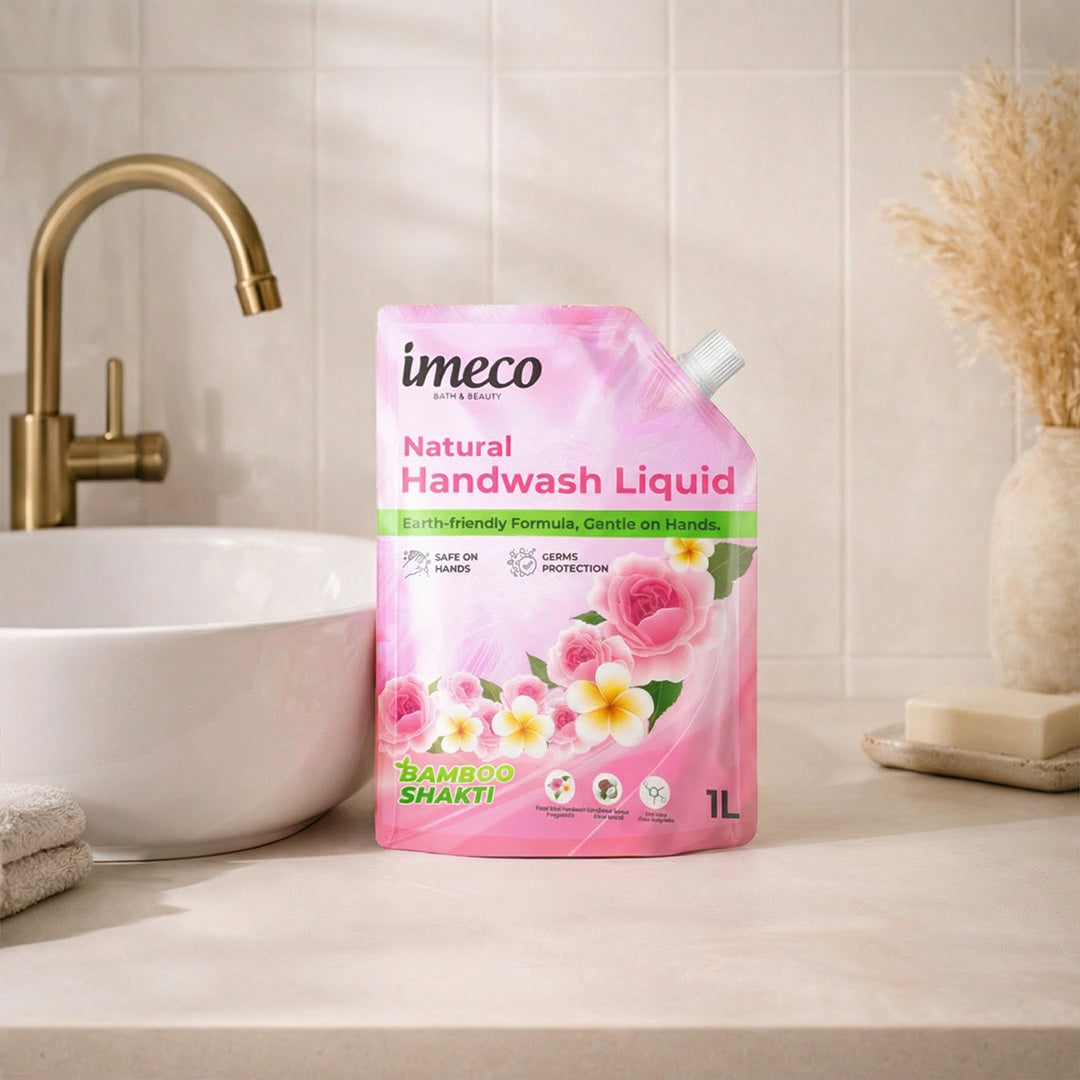 IMECO Natural Hand Wash – Kills 99% Germs (1 L, Pouch)