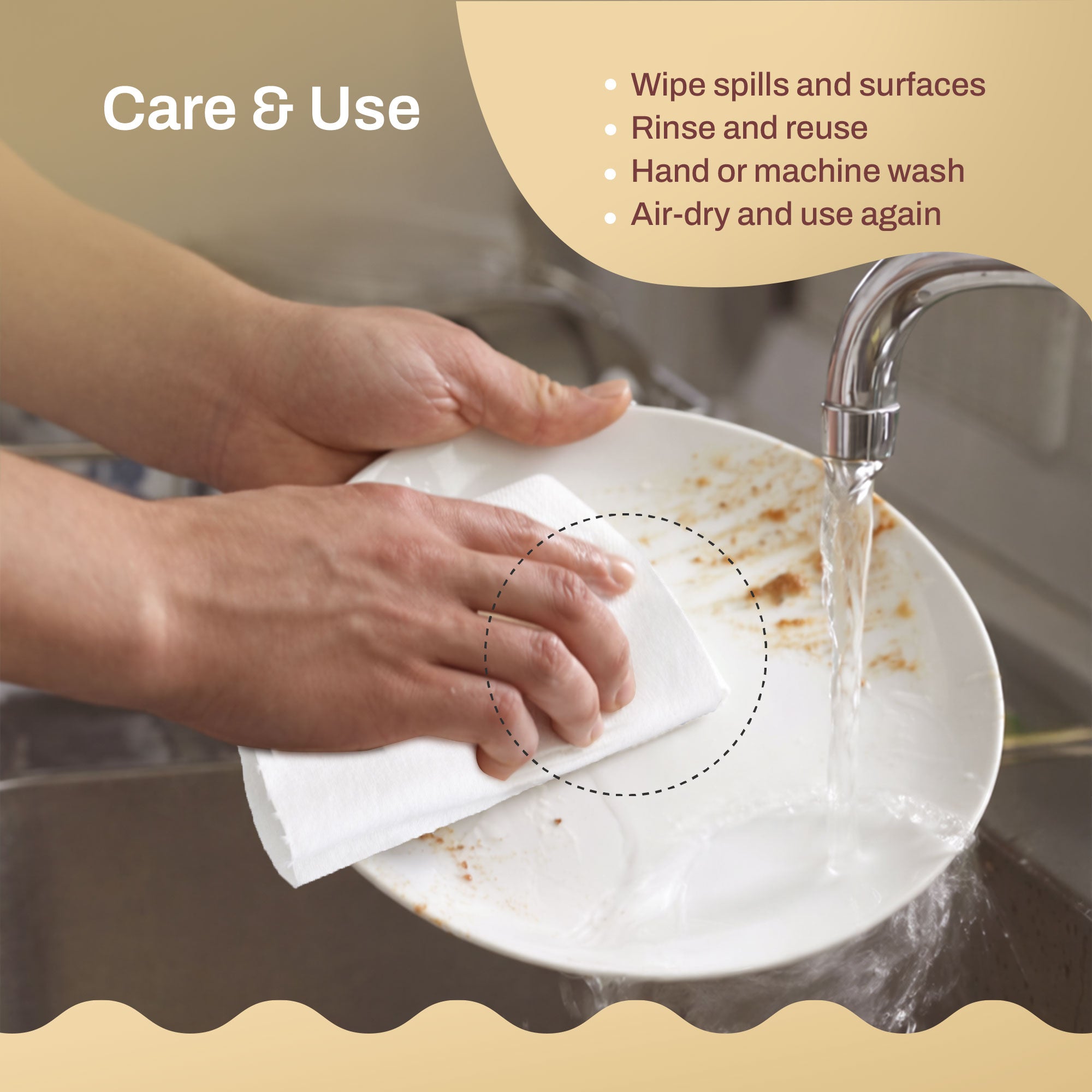 Ultra-Soft & Reusable Bamboo Kitchen Towel Roll (20 Sheets)