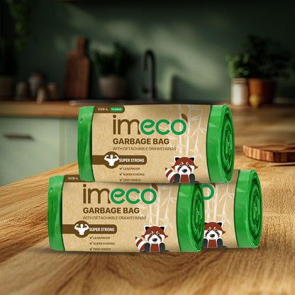 Leakproof Garbage Bags with Drawstring