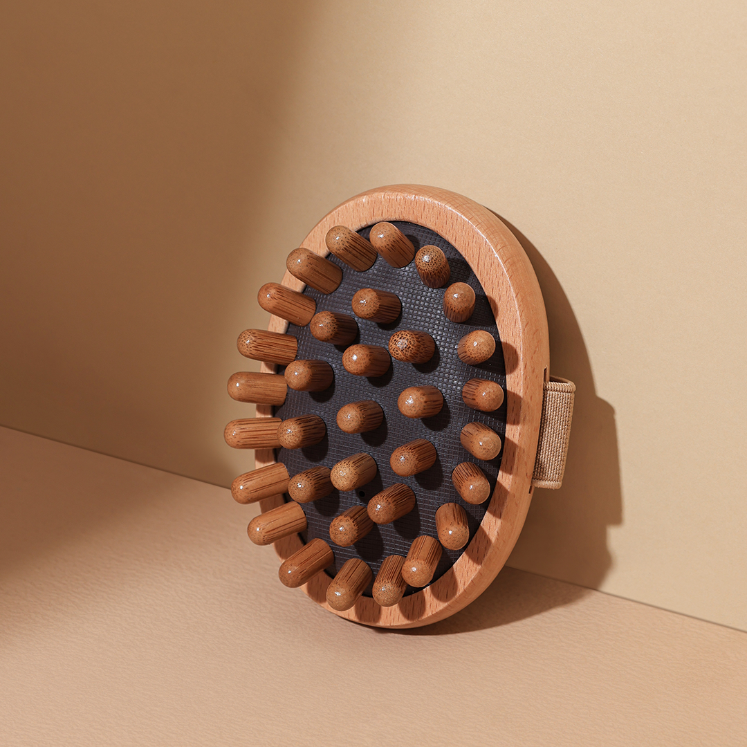 Bamboo Hair & Body Massager for Muscle & Scalp Relaxation