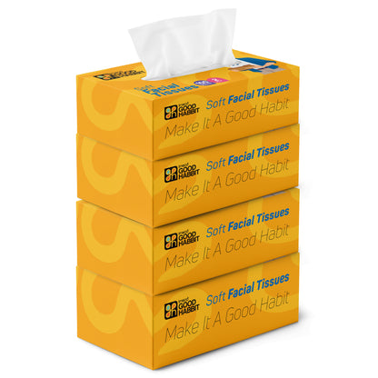 Good Habbit Soft Facial Tissue Box – Extra Soft & 2 Ply (Yellow)