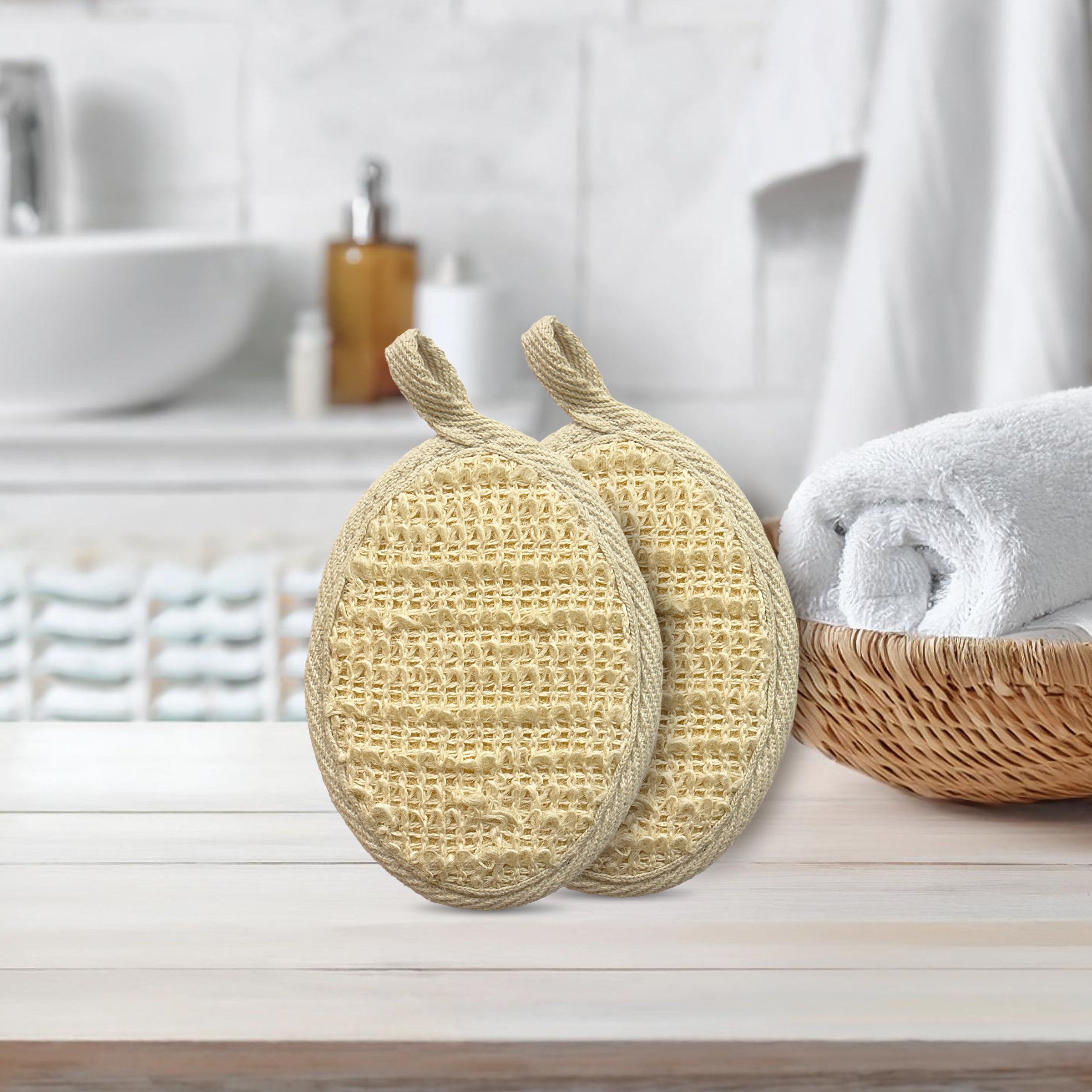 IMECO Ramie Loofah (Oval, Pack of 2)