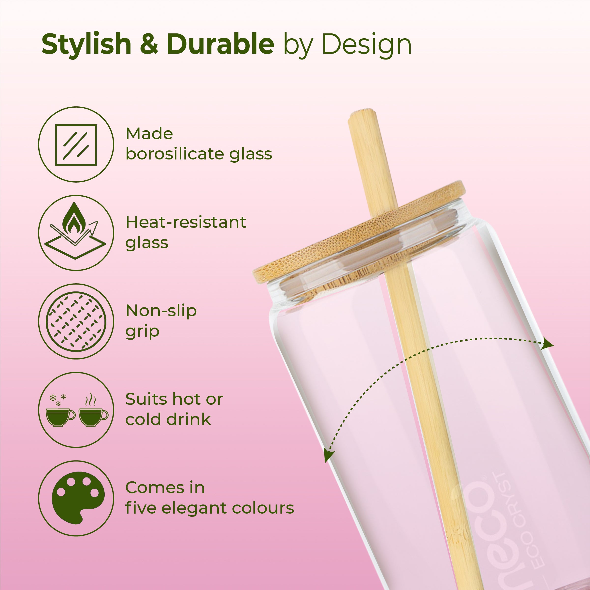 Home Hydration Trio – ECO JAR + ECO SIPPER PRO + ECO CRYST with Free Pocket Tissues - Imeco India