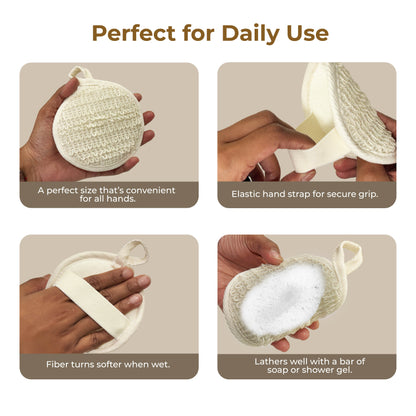 IMECO Ramie Loofah (Round, Pack of 2)