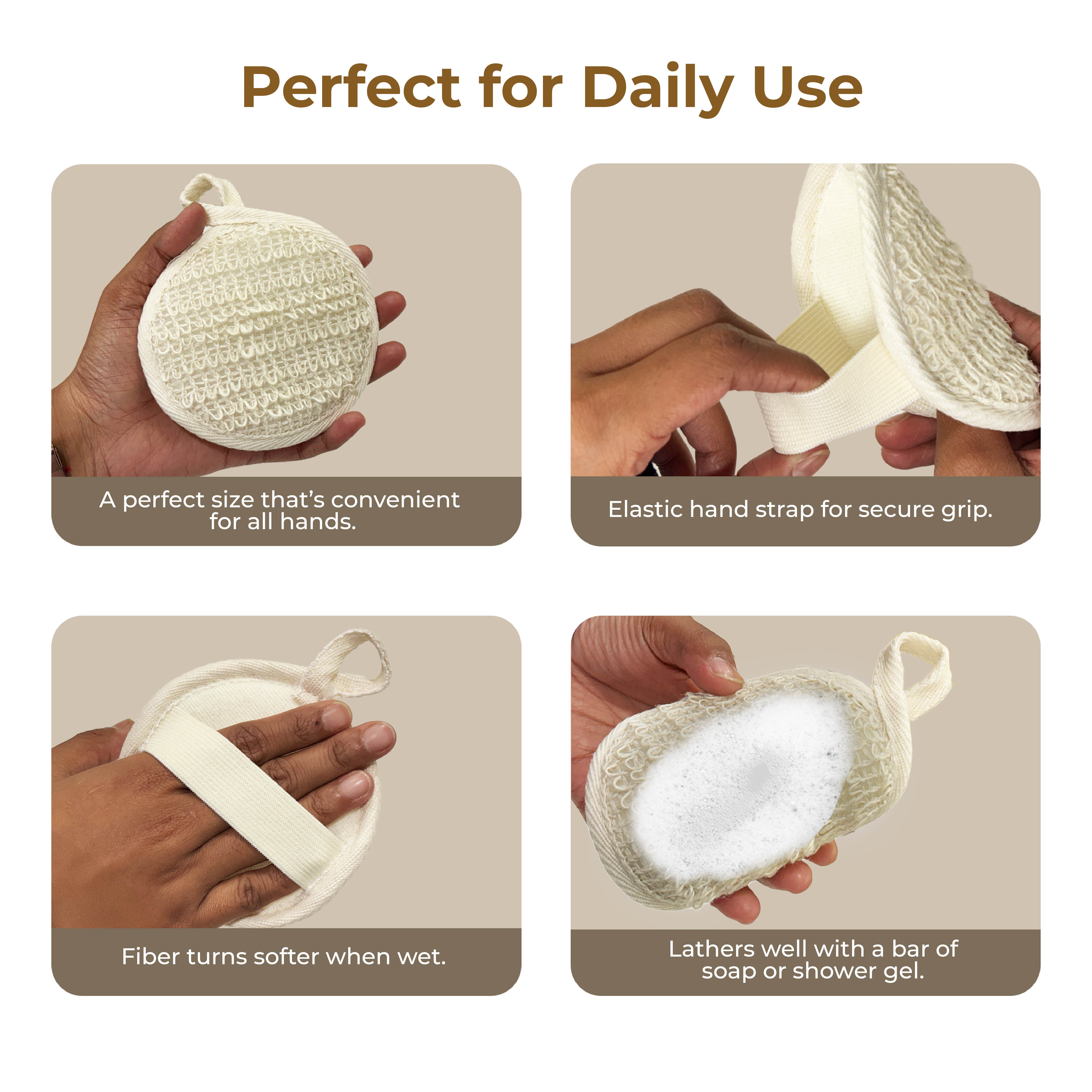 IMECO Ramie Loofah (Round, Pack of 2)