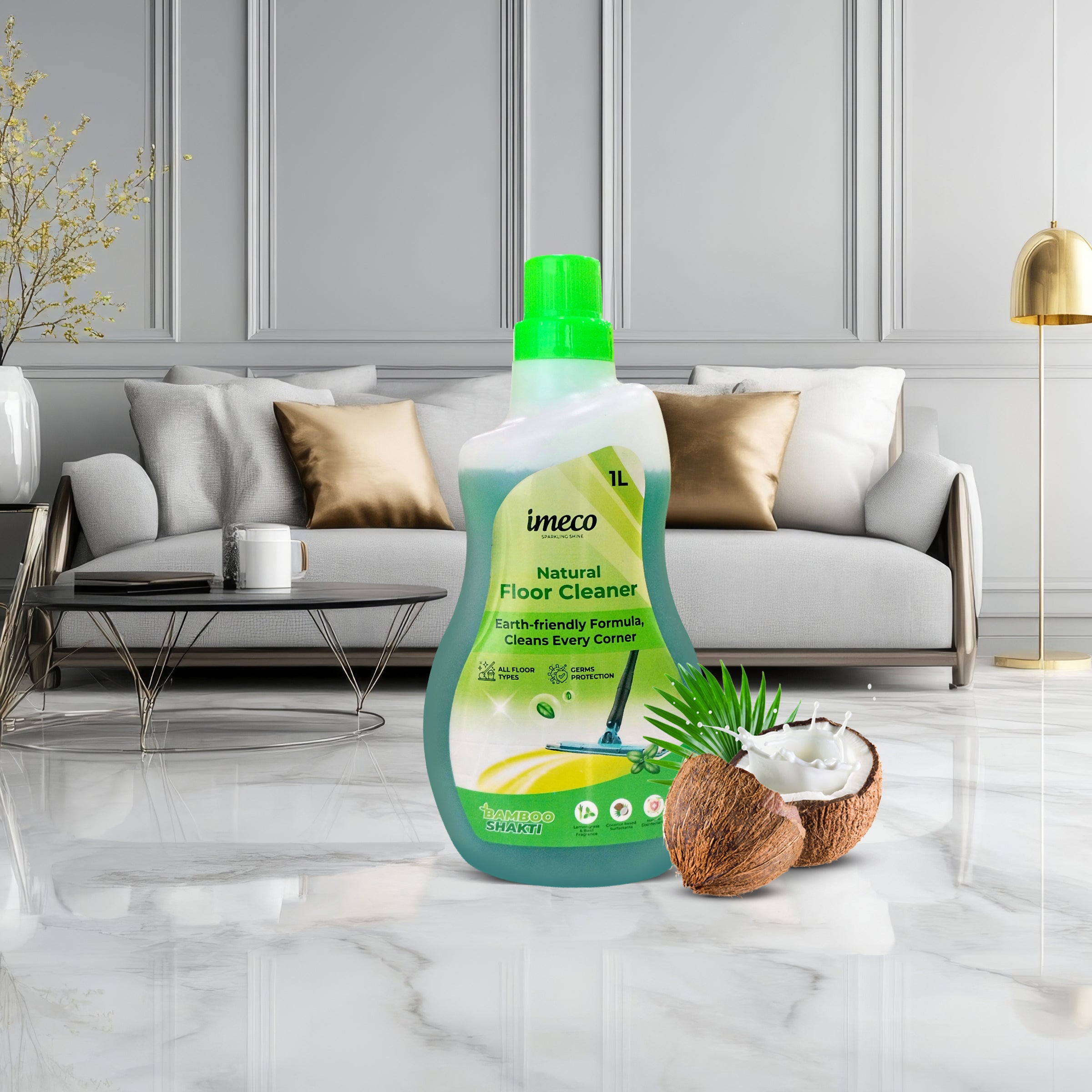 Natural Floor Cleaner – Lemongrass & Basil (1 Litre)