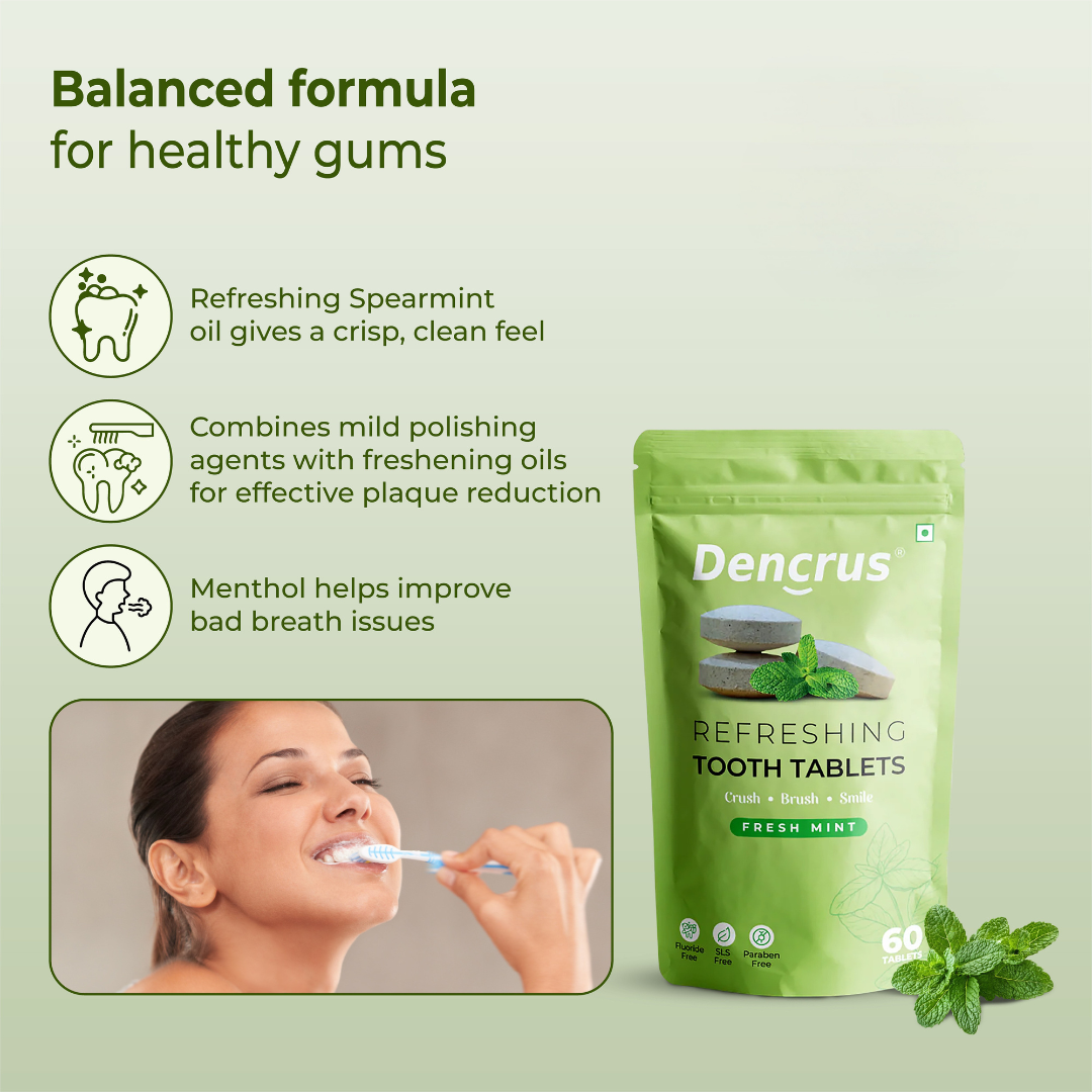 Fresh Carry Smile Kit – Tooth Tablets (Mint) + Bamboo Pocket Tissues + ORBY PLUS Toothbrush