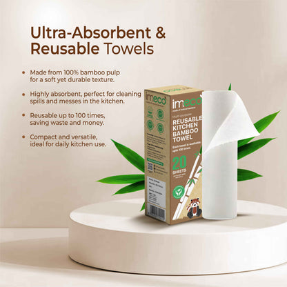 Everyday Bamboo Care Essentials - Toilet Tissue Roll, Kitchen Towel, Facial Tissue with 1 Free Pocket Tissue